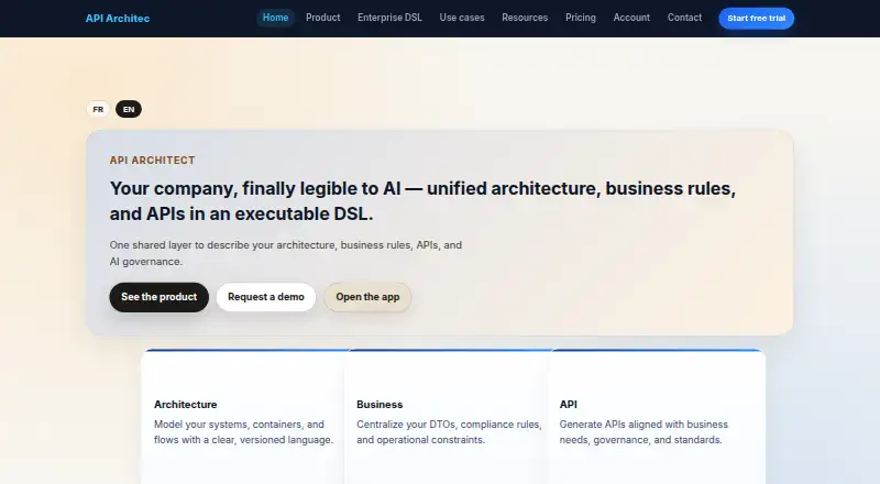 The API Architect homepage