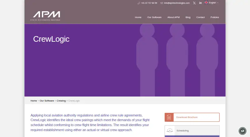 The CrewLogic homepage