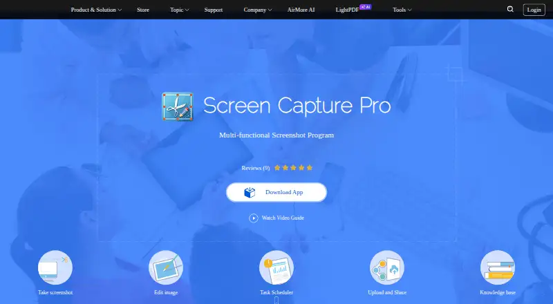 The Apowersoft Screen Capture Pro homepage