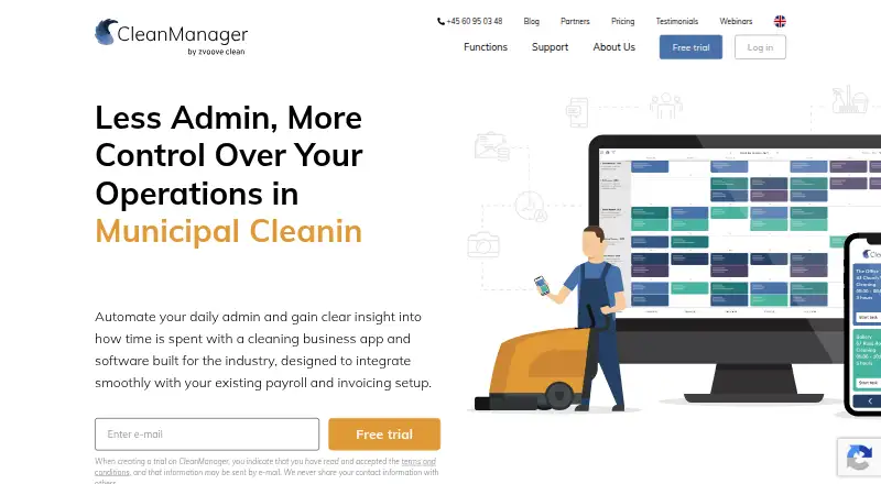 The CleanManager homepage
