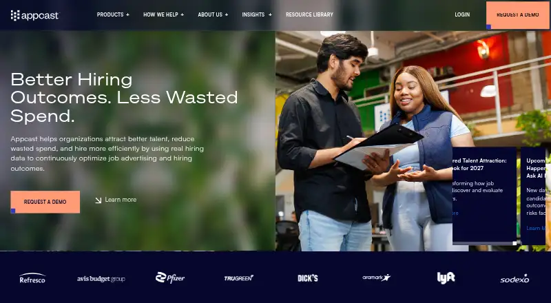 The Appcast homepage