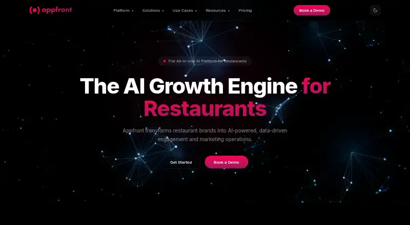 The Appfront homepage
