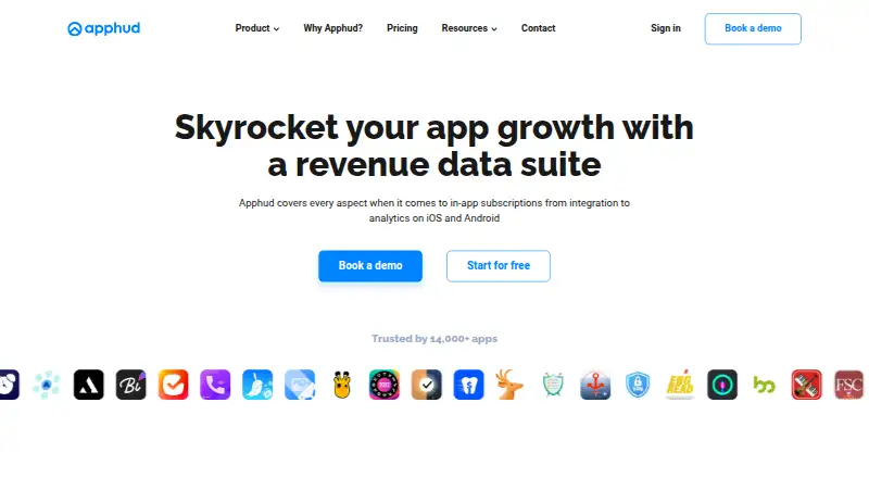 The Apphud homepage