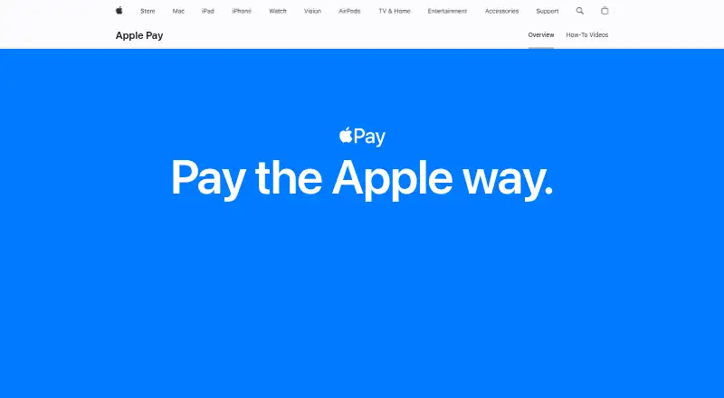 The Apple Pay homepage