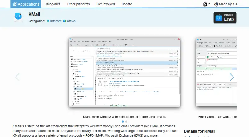 The KMail homepage