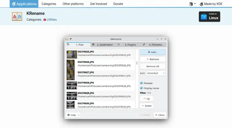 The KRename homepage