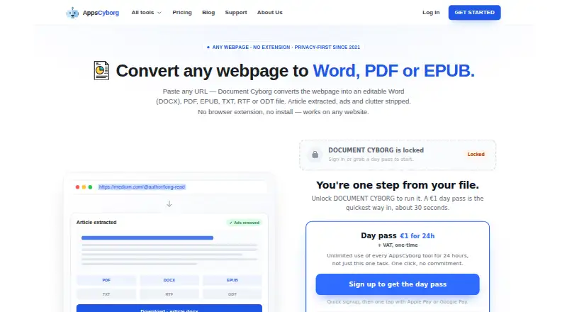 The Document Cyborg homepage