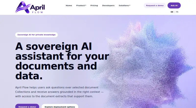 The April Flow homepage