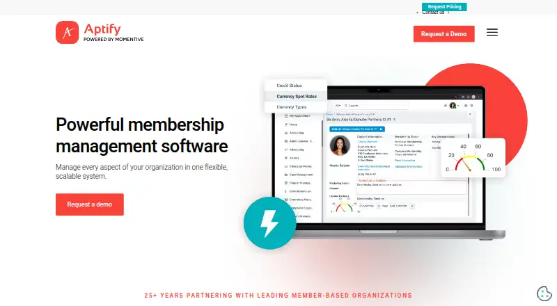The Aptify homepage