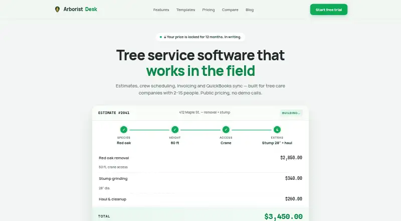 The ArboristDesk homepage