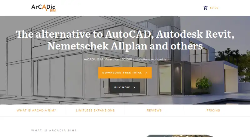 The ArCADia BIM homepage