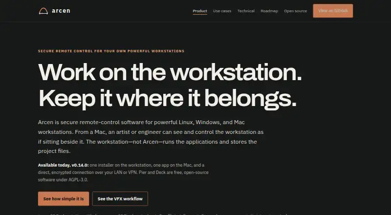 The Arcen homepage