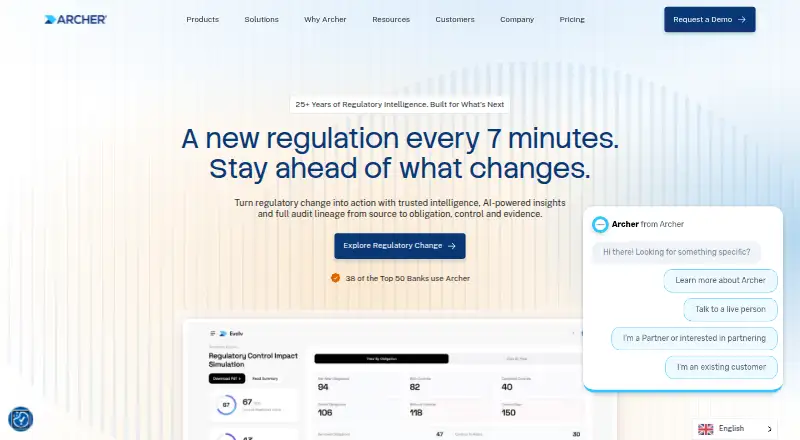 The Archer Vulnerability Risk Management homepage