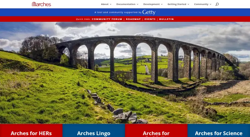 The Arches homepage