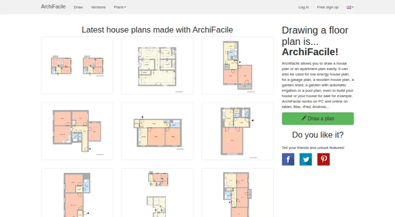 The ArchiFacile homepage