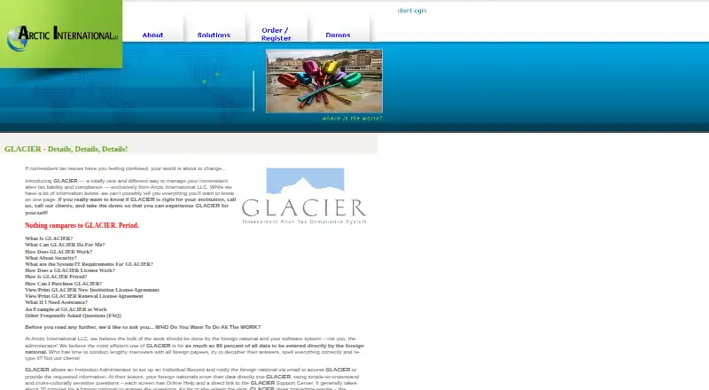 The GLACIER homepage