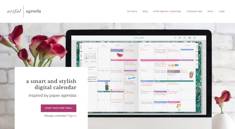 The Artful Agenda homepage