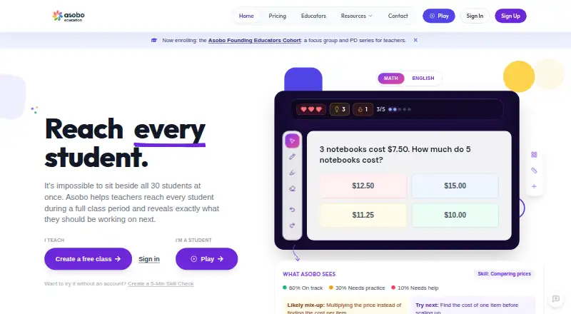 The Asobo homepage