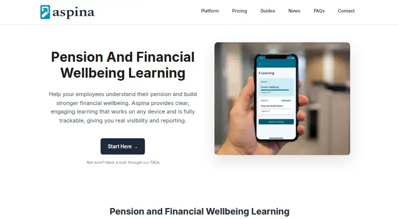 The Aspina homepage