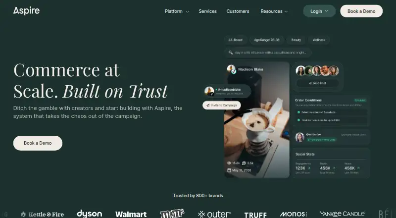 The Aspire homepage