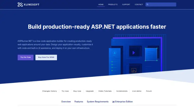 The ASPRunner.NET homepage