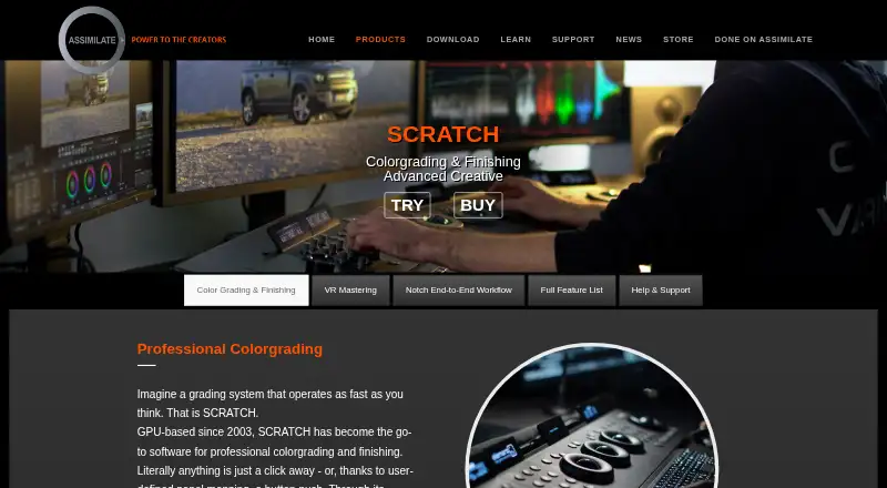 The SCRATCH homepage
