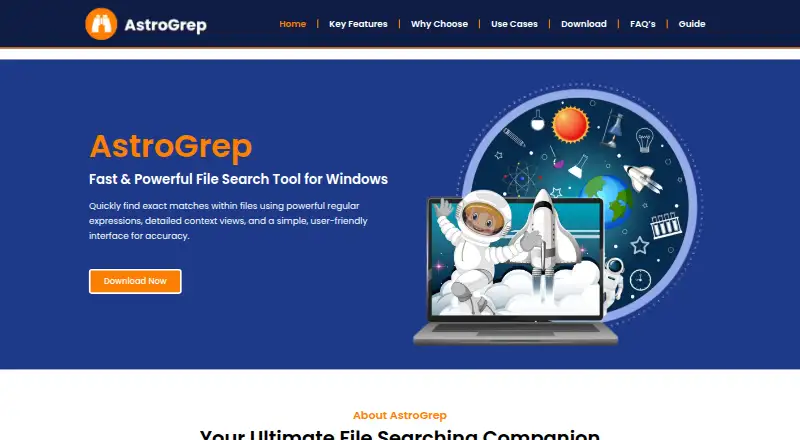 The AstroGrep homepage