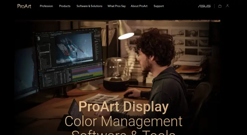 The ASUS ProArt Calibration homepage