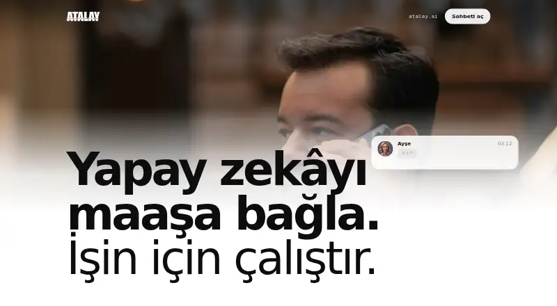 The Atalay AI homepage