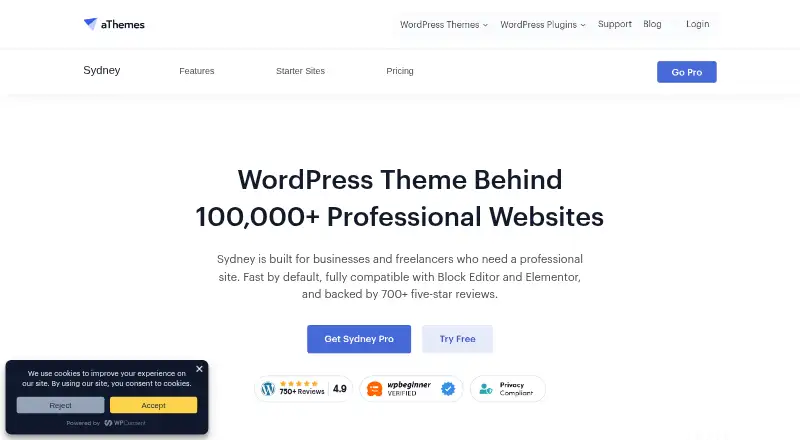 The Sydney homepage