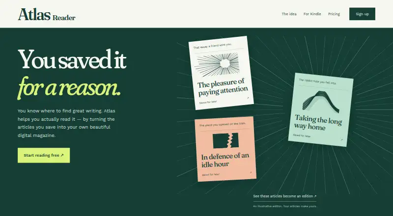 The Atlas Reader homepage