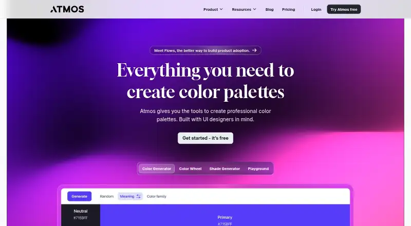 The Atmos homepage