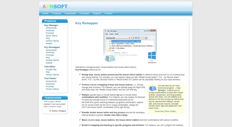 The Key Remapper homepage