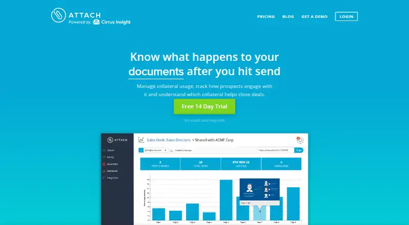 The Attach homepage