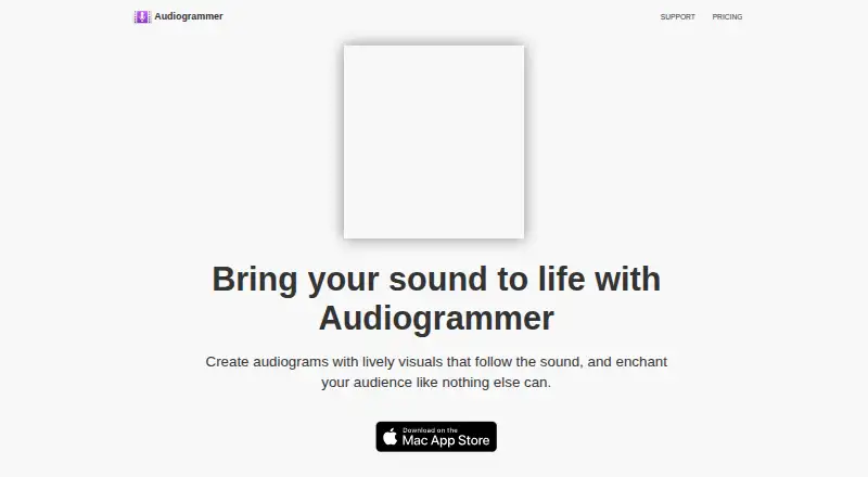 The Audiogrammer homepage
