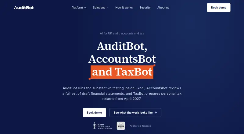 The AuditBot homepage