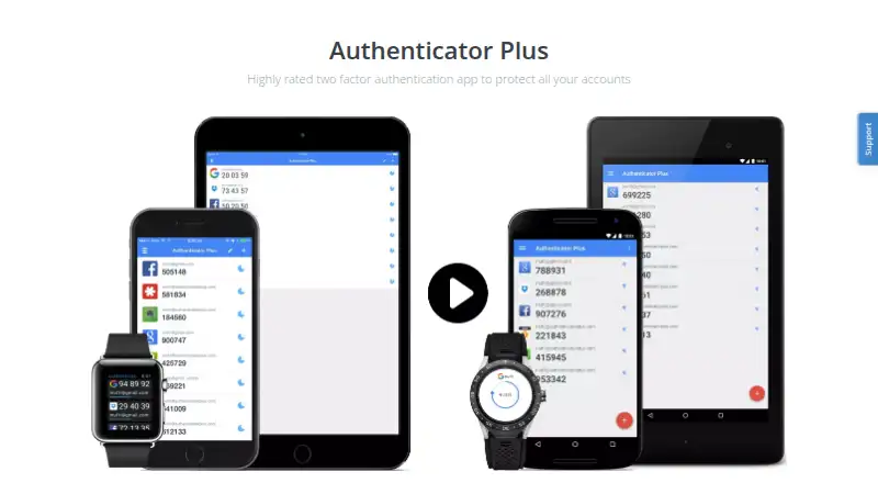 The Authenticator Plus homepage