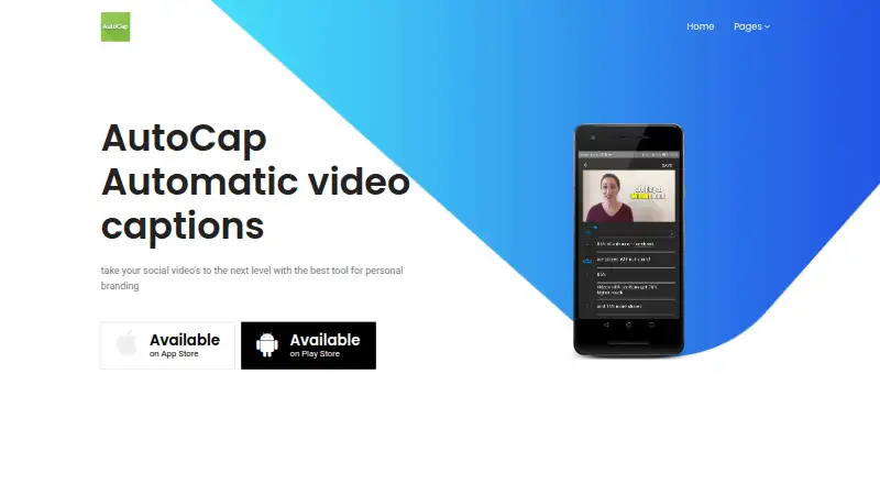 The AutoCap homepage