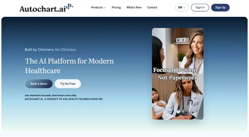 The Autochart.ai homepage