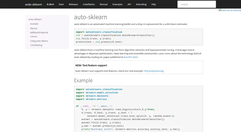 The auto-sklearn homepage