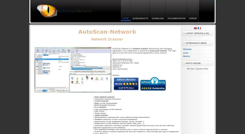 The AutoScan-Network homepage
