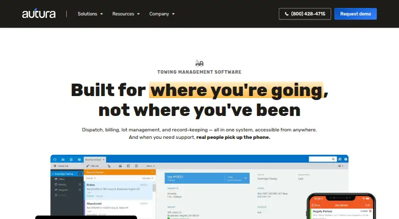 The Dispatch Anywhere homepage