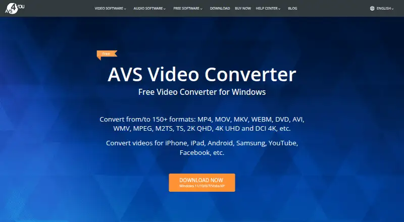 The AVS Video Converter homepage