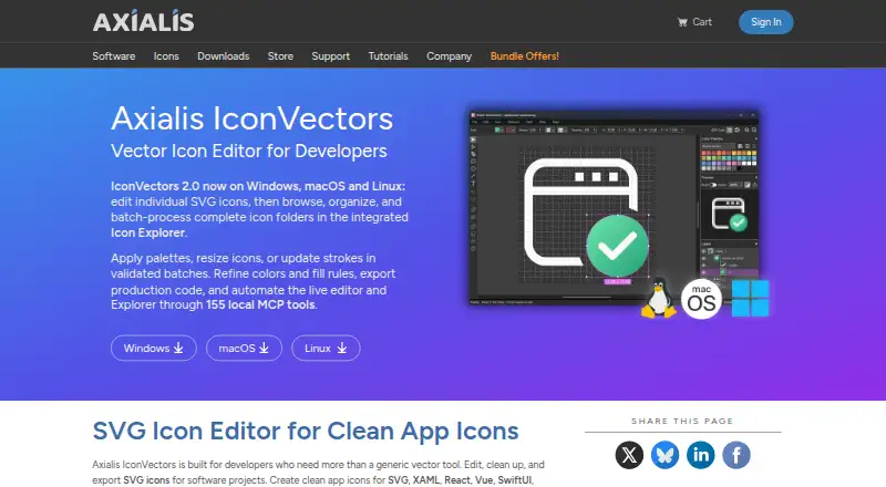 The Axialis IconVectors homepage