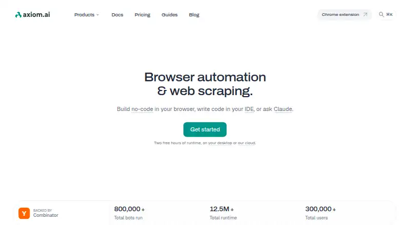 The Axiom.ai homepage