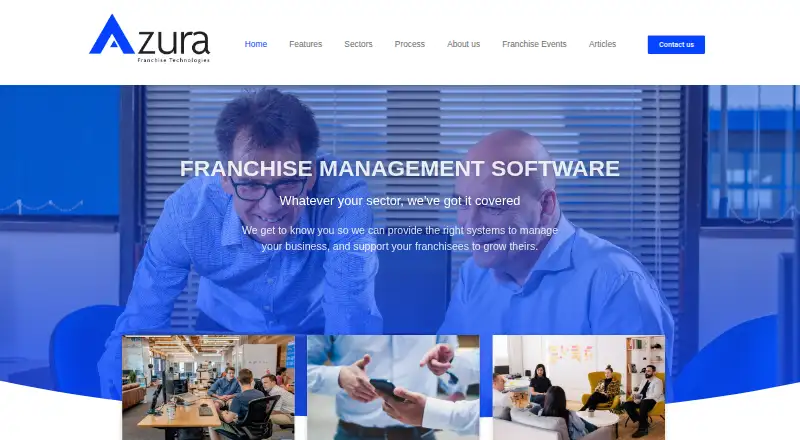 The Azura homepage