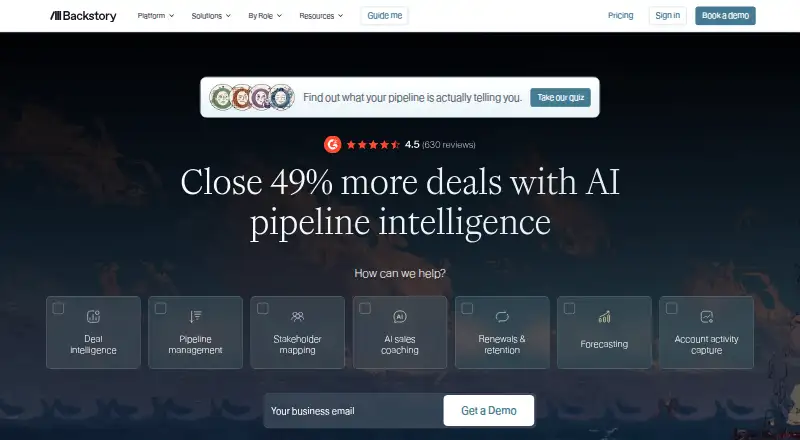 The People.ai Forecasting homepage