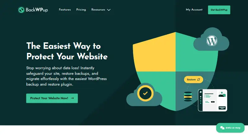 The BackWPup homepage