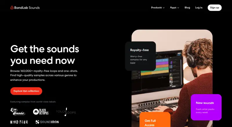 The BandLab Sounds homepage