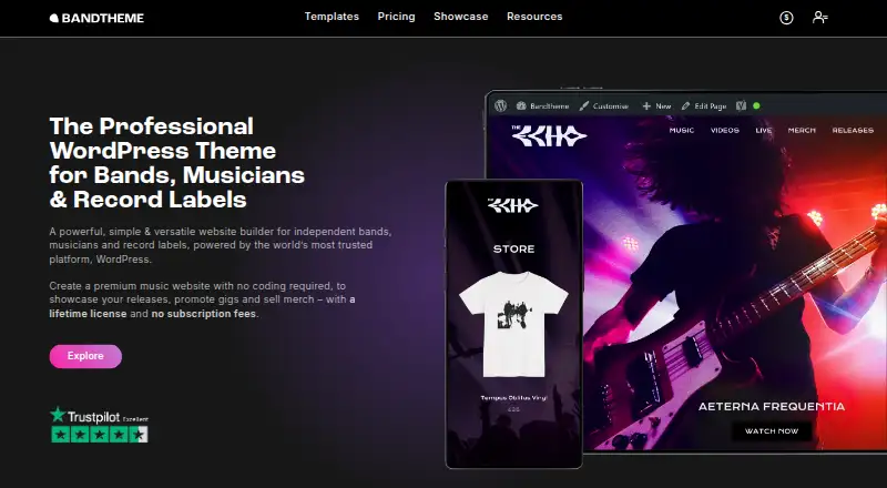 The Bandtheme homepage